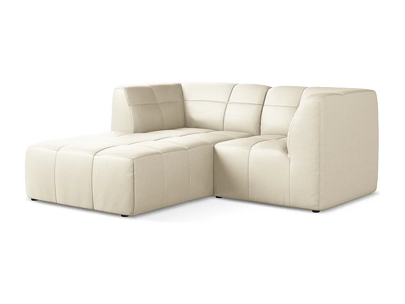2,5-Sitzer Modulares Ecksofa - Ecke Links - Kunstleder - Hell beige - ALOHA