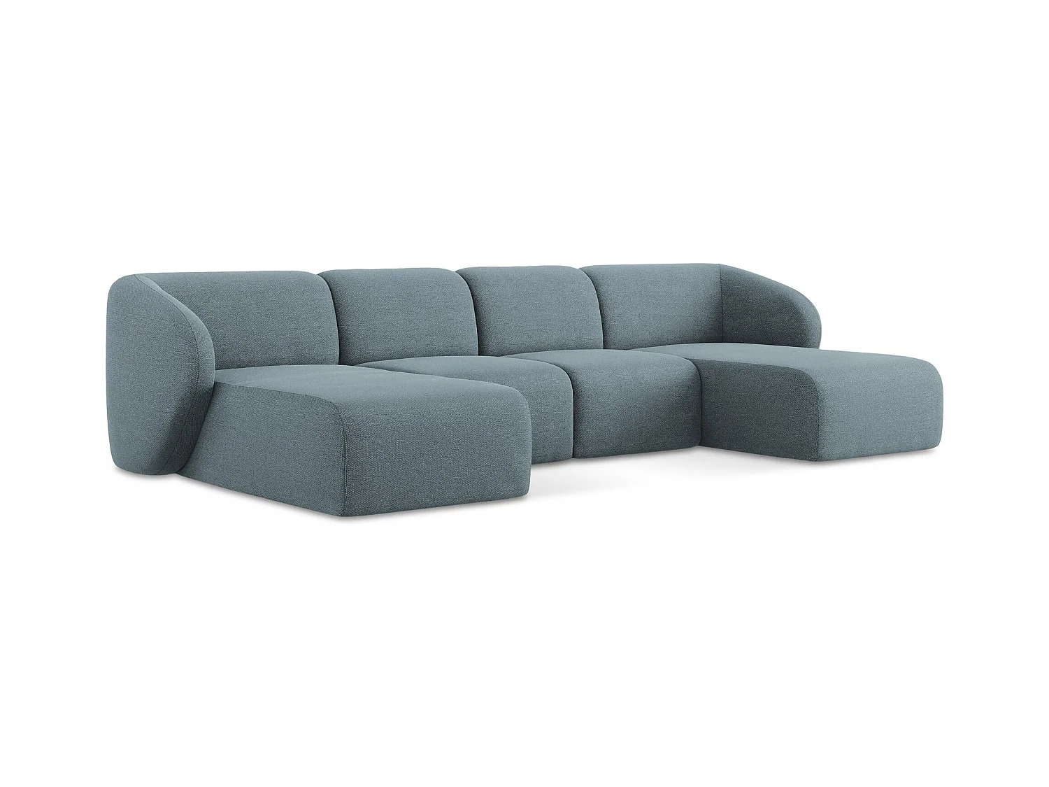 Große Wohnlandschaft - - Bouclé - Jeans - LANI