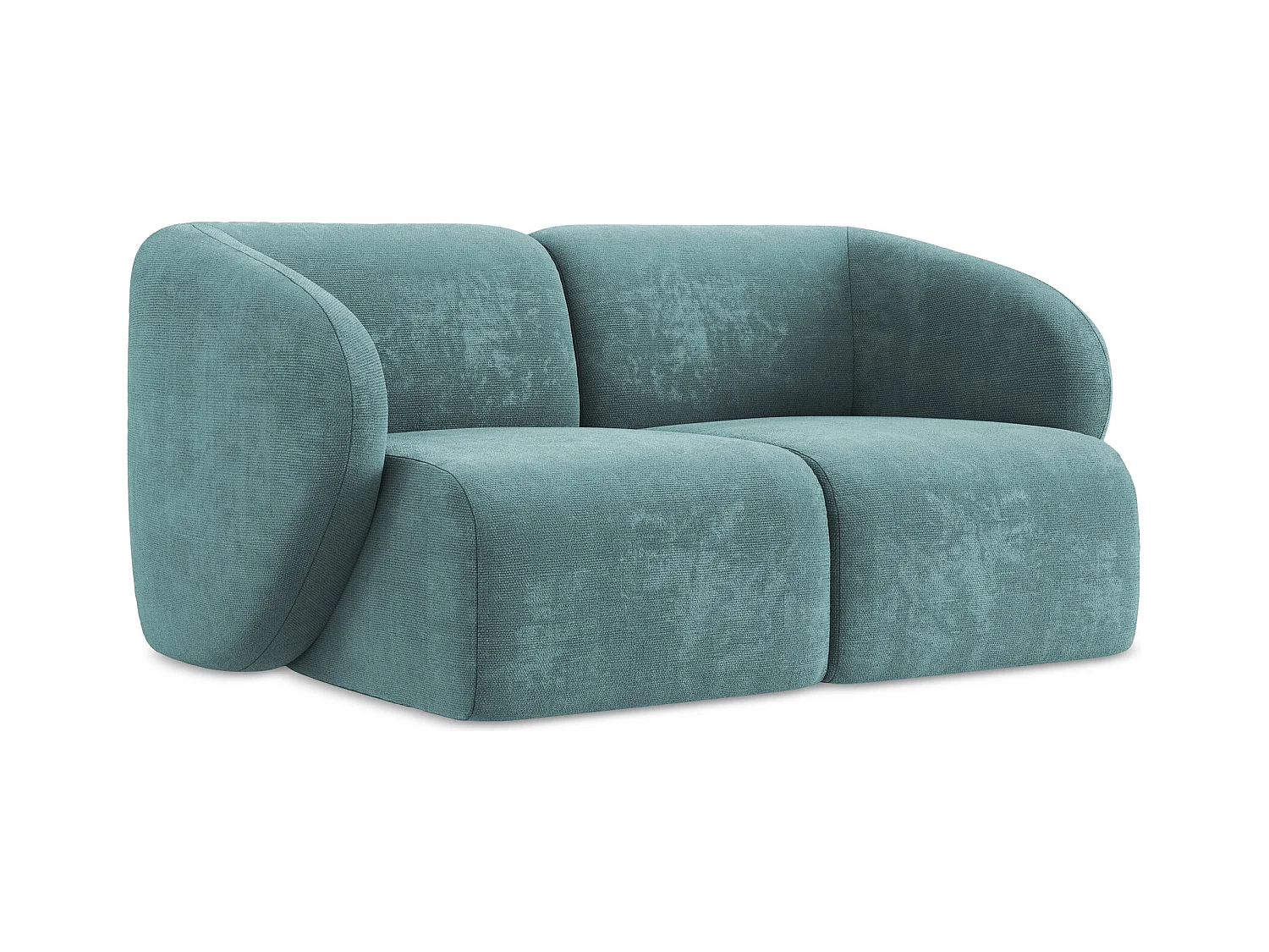 Sofá modular 2 lugares em tecido chenille jeans - LANI