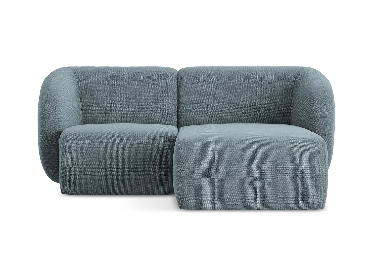 Modulaire hoekbank rechts van jeans bouclé - LANI