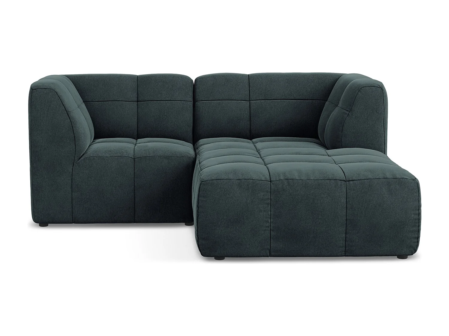 Modulaire hoekbank rechts van marinier velours - ALOHA