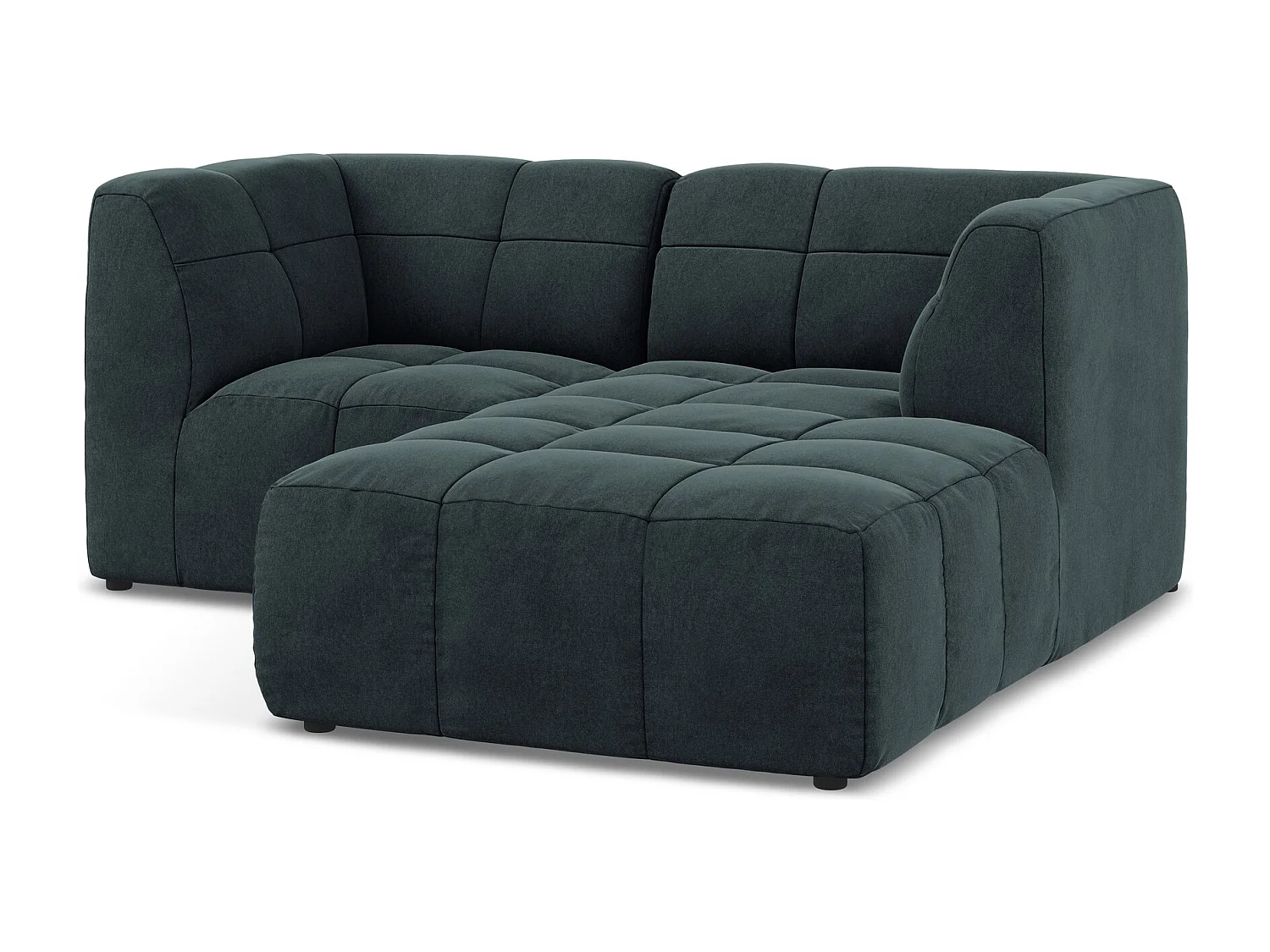 Modulaire hoekbank rechts van marinier velours - ALOHA