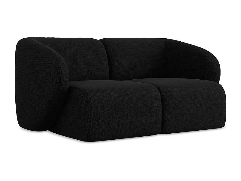 2-Sitzer Sofa - - Bouclé - Schwarz - LANI