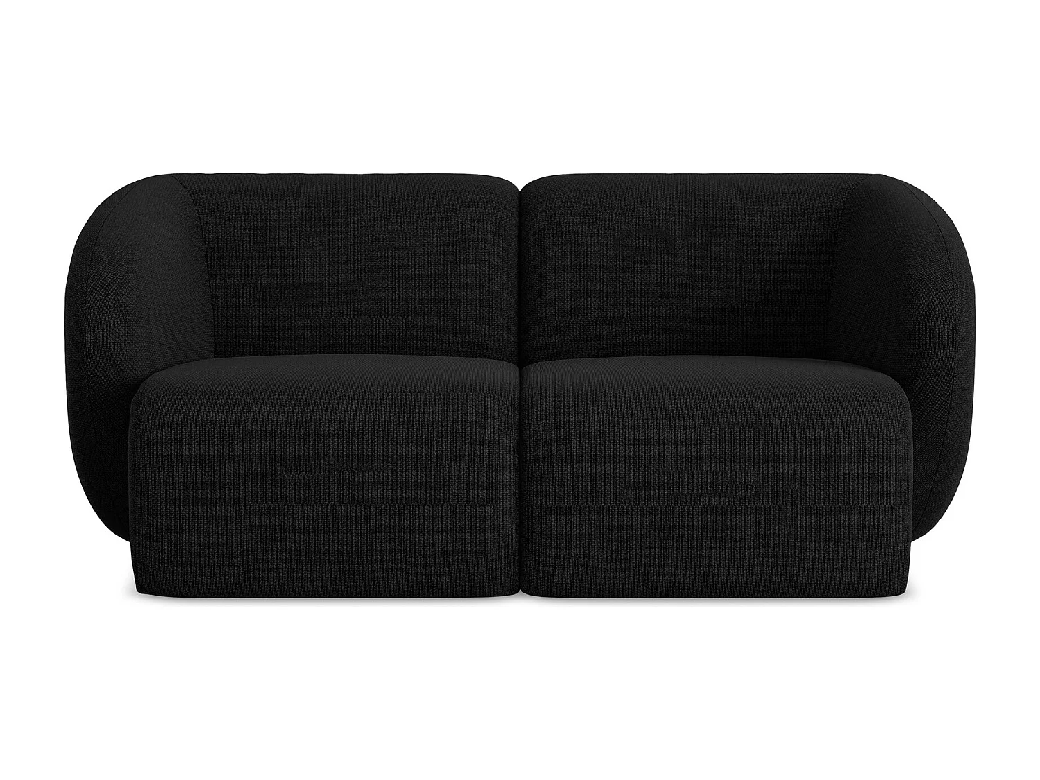 2-Sitzer Sofa - - Bouclé - Schwarz - LANI