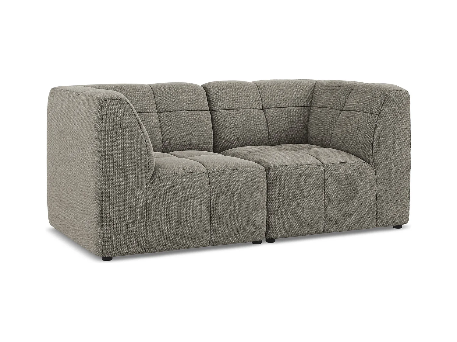 2-Sitzer Sofa - - Bouclé - Grau - ALOHA