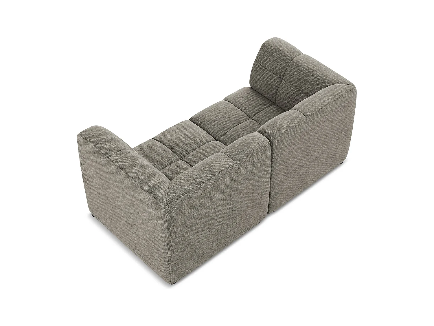2-Sitzer Sofa - - Bouclé - Grau - ALOHA