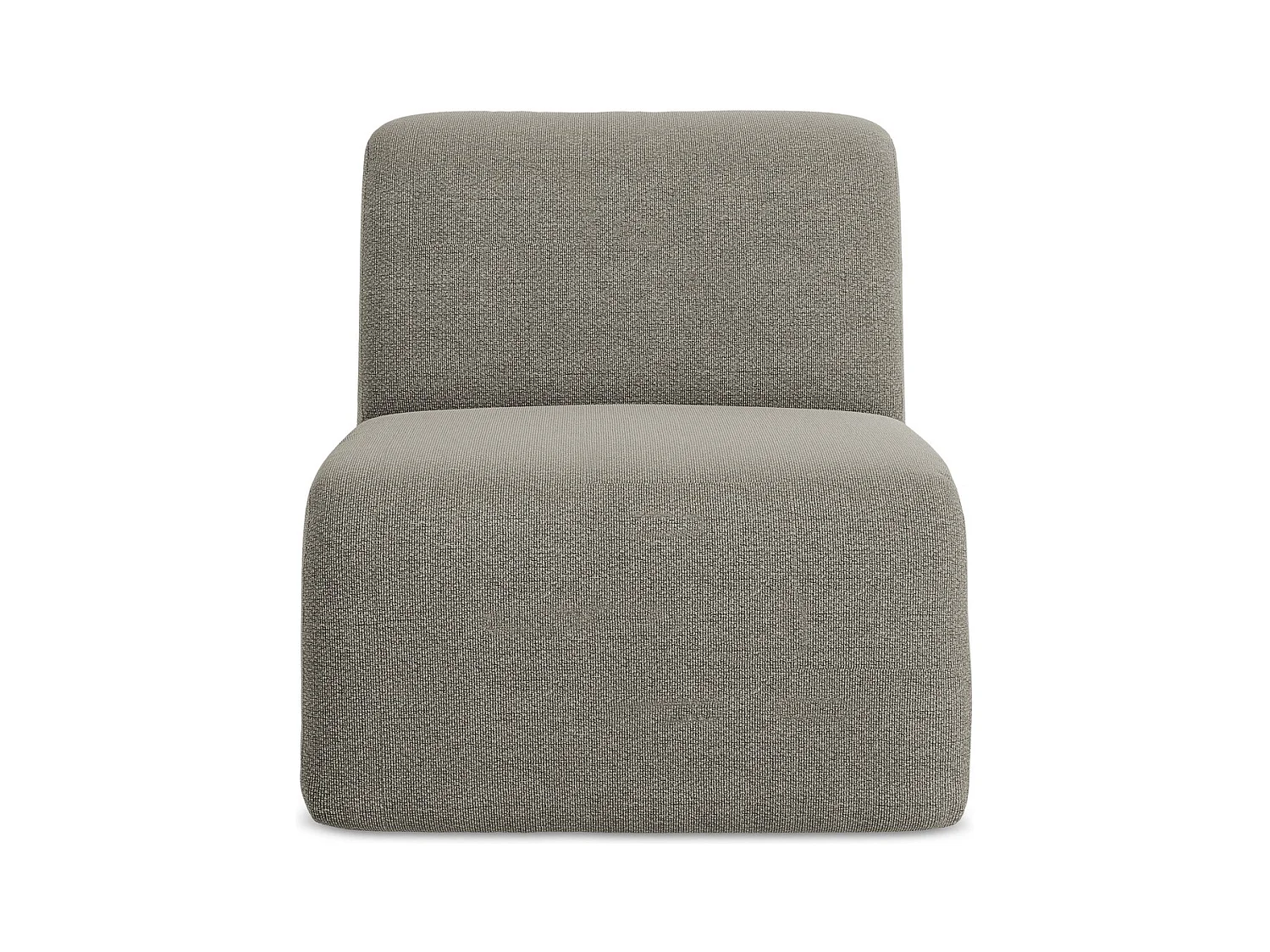 Fauteuil pour canapé modulable en tissu bouclette - gris - LANI