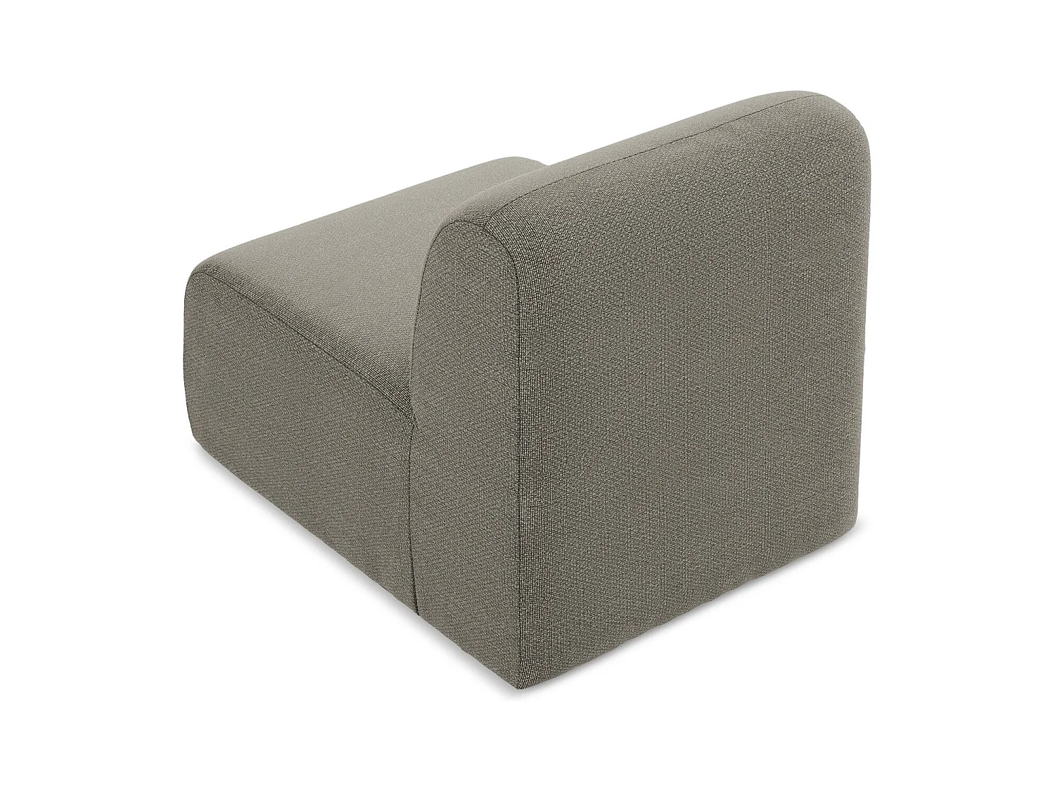 Fauteuil pour canapé modulable en tissu bouclette - gris - LANI