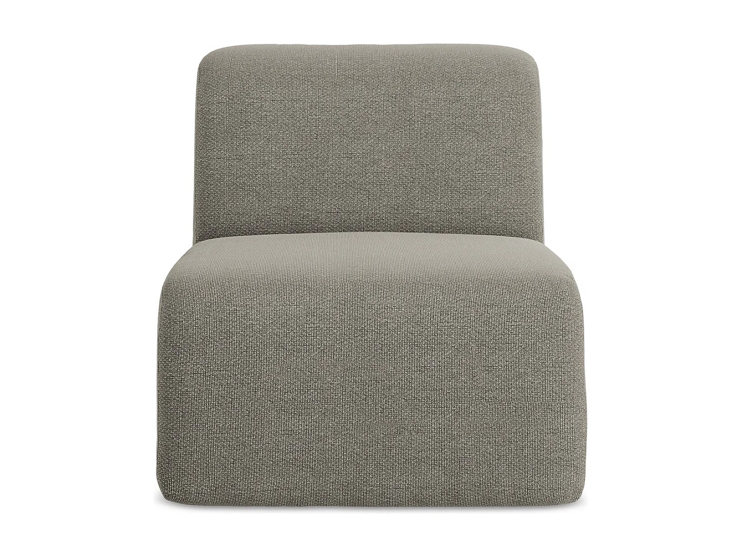 Fauteuil pour canapé modulable en tissu bouclette - gris - LANI