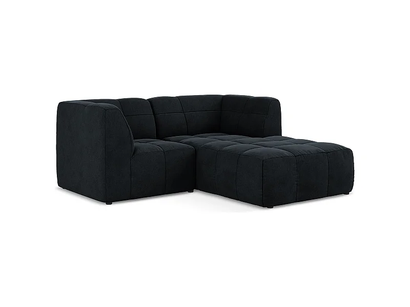 Modulaire hoekbank rechts van koningsblauw velours - ALOHA