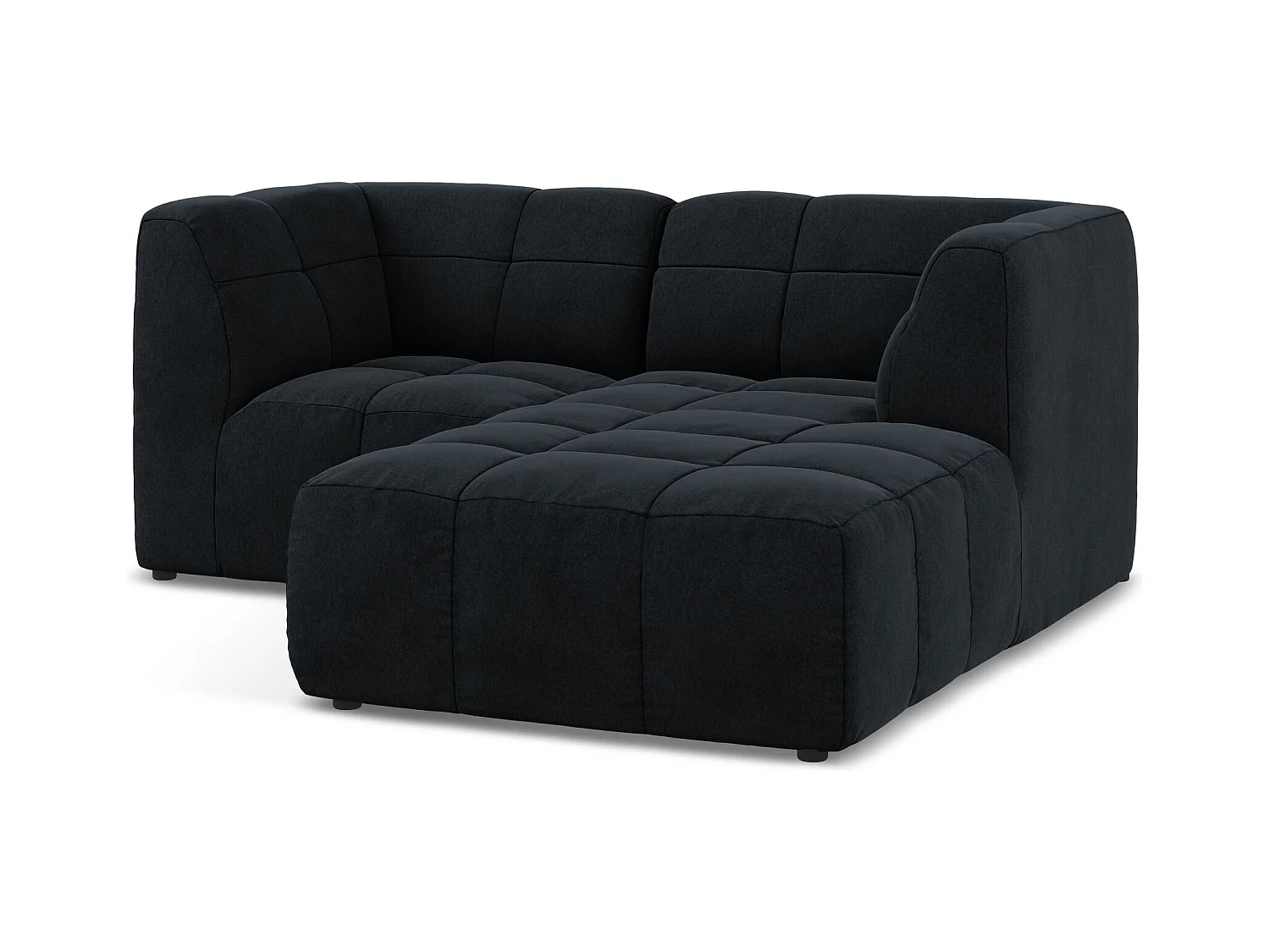 Modulaire hoekbank rechts van koningsblauw velours - ALOHA