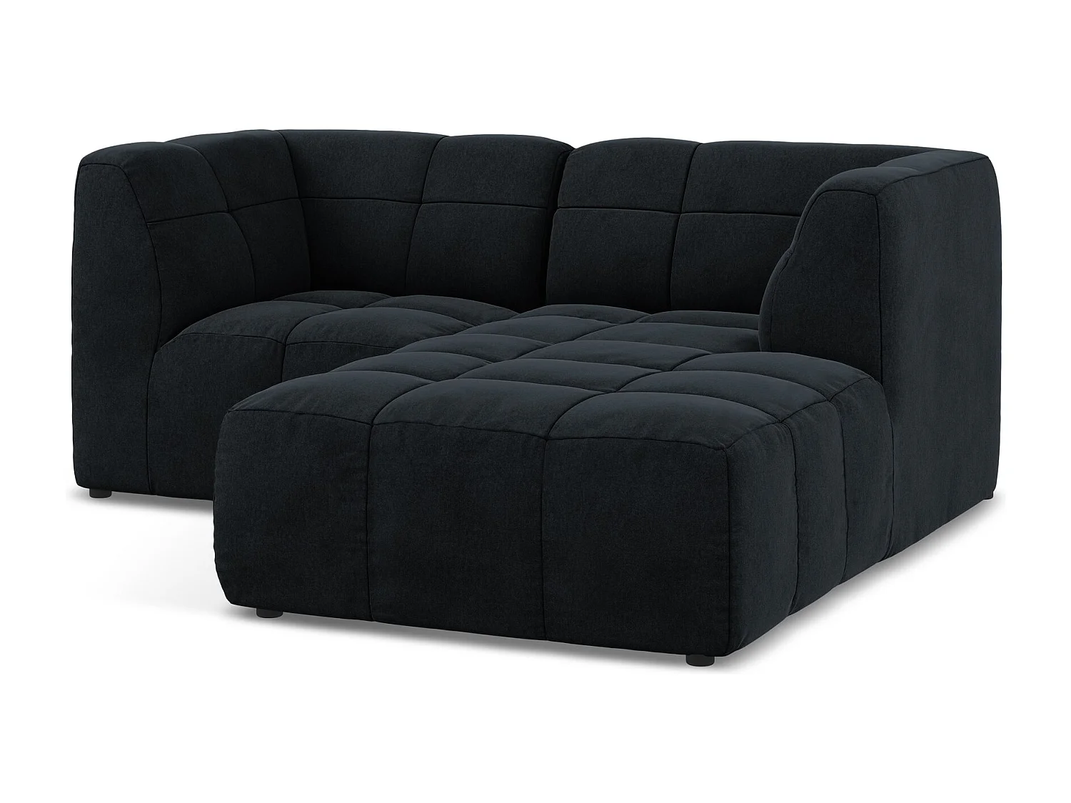 Modulaire hoekbank rechts van koningsblauw velours - ALOHA