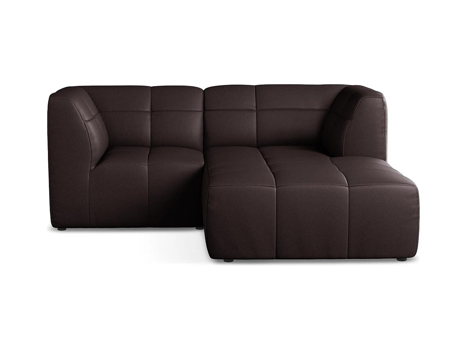 Modulaire hoekbank rechts van pruim kunstleer - ALOHA