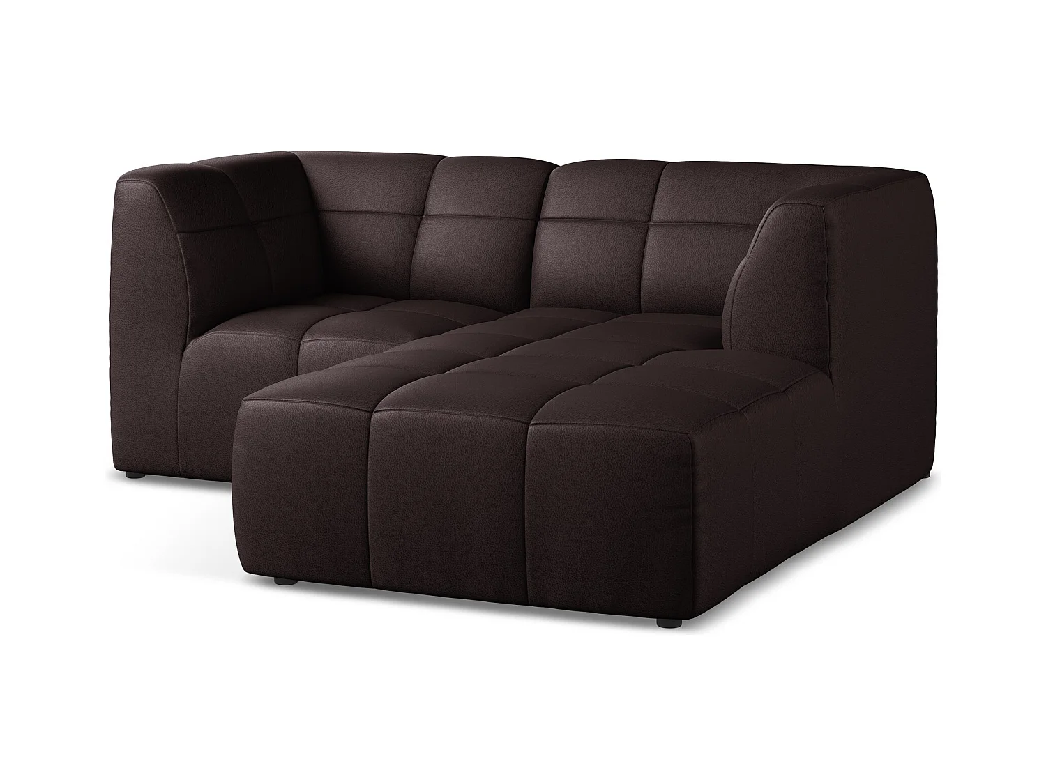 Modulaire hoekbank rechts van pruim kunstleer - ALOHA