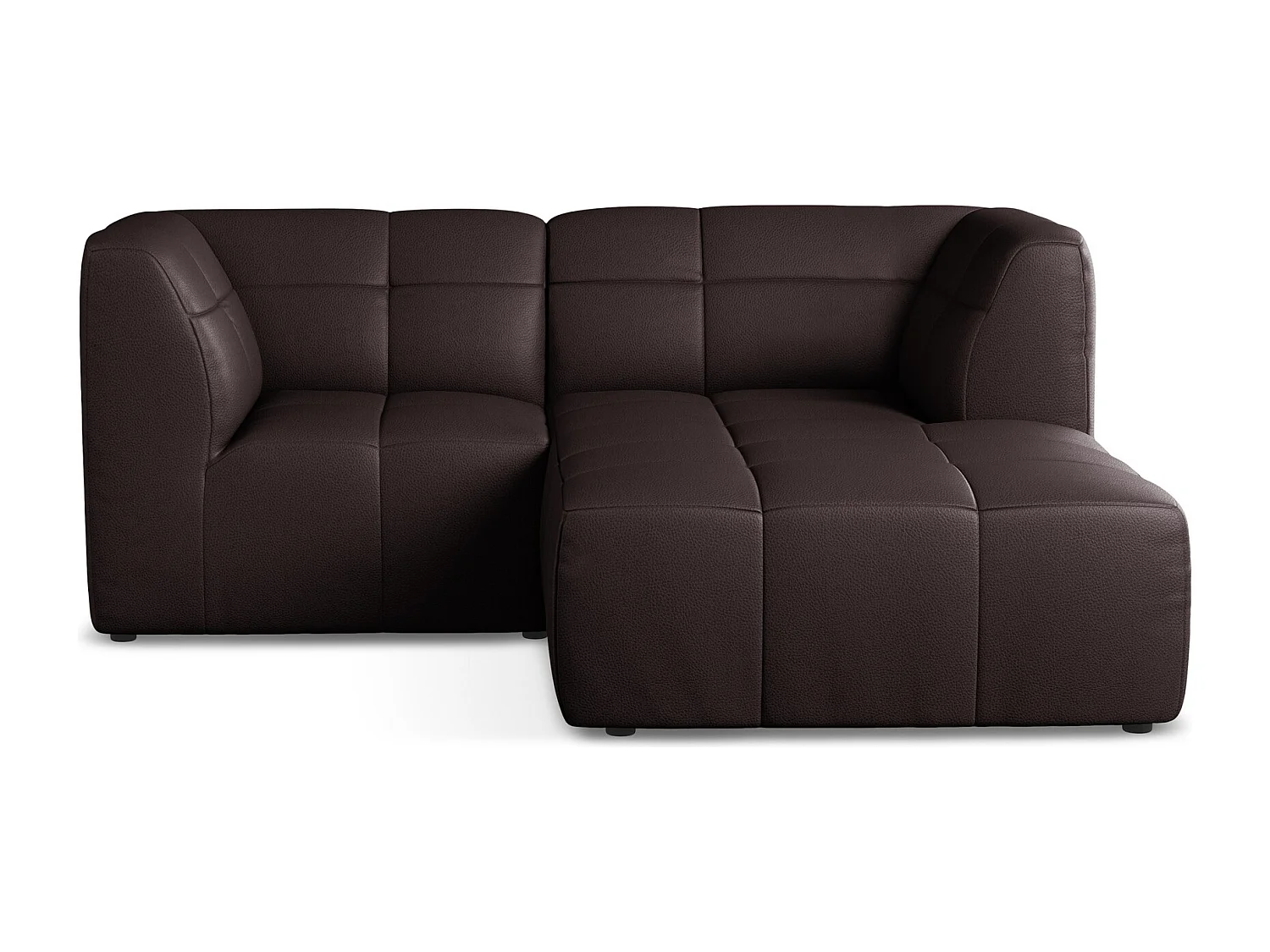 Narożnik prawostronny - ze skóry syntetycznej - śliwkowy - ALOHA