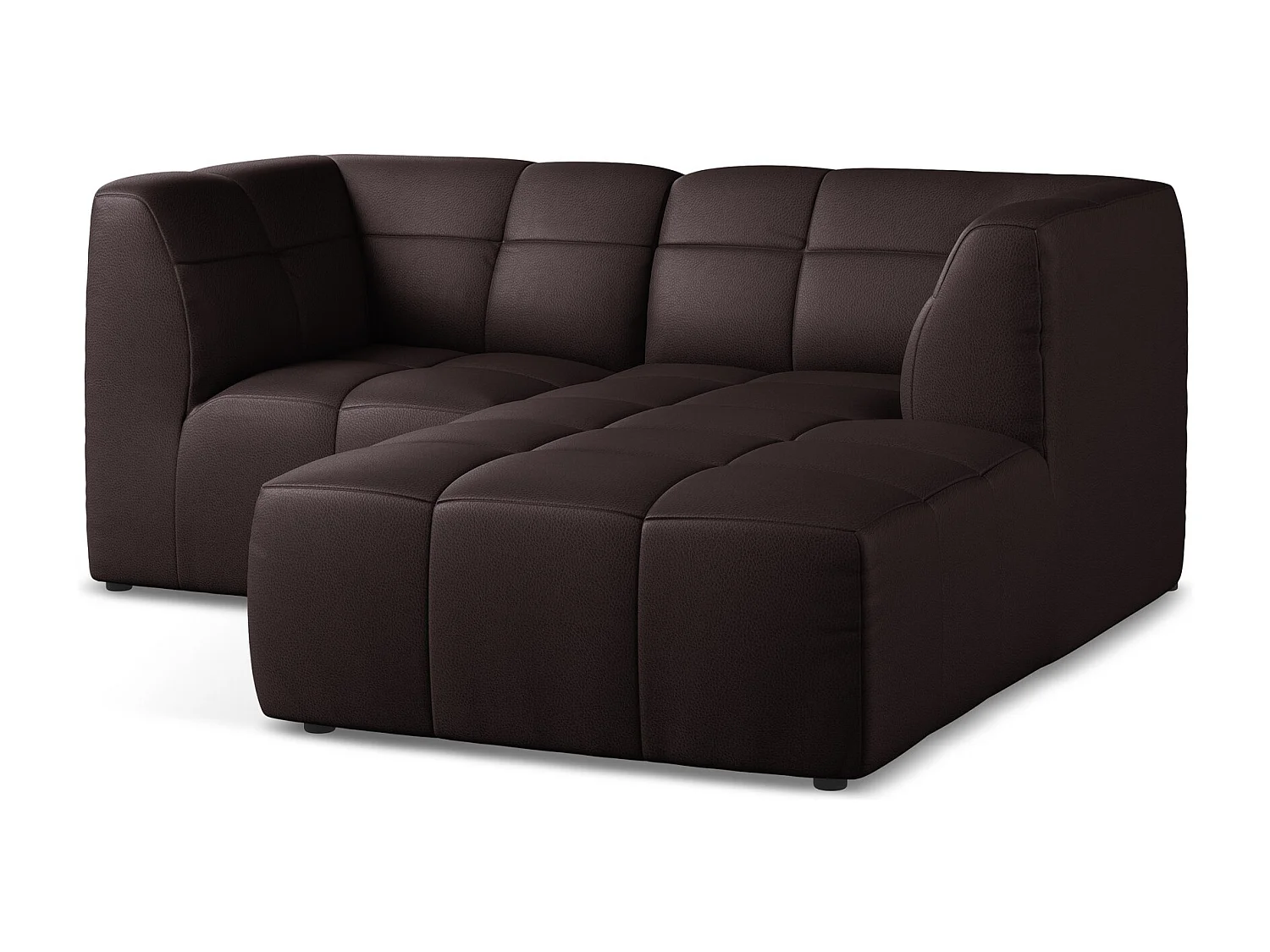 Narożnik prawostronny - ze skóry syntetycznej - śliwkowy - ALOHA