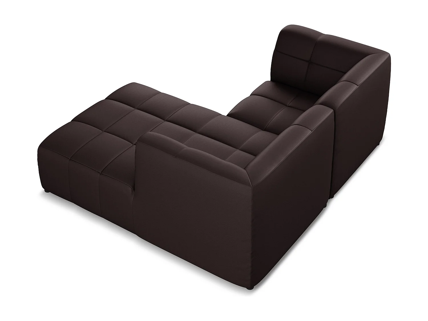 Narożnik prawostronny - ze skóry syntetycznej - śliwkowy - ALOHA