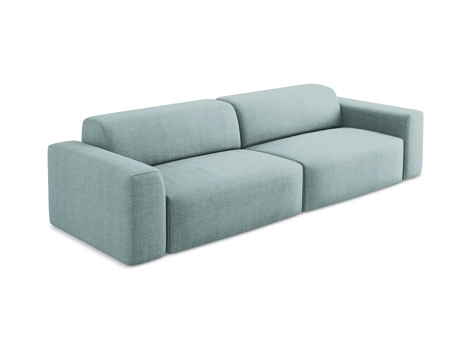 Vierzits modulaire bank van jeans textuurstof - KELI