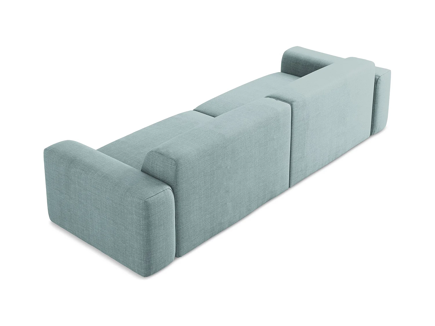 Vierzits modulaire bank van jeans textuurstof - KELI