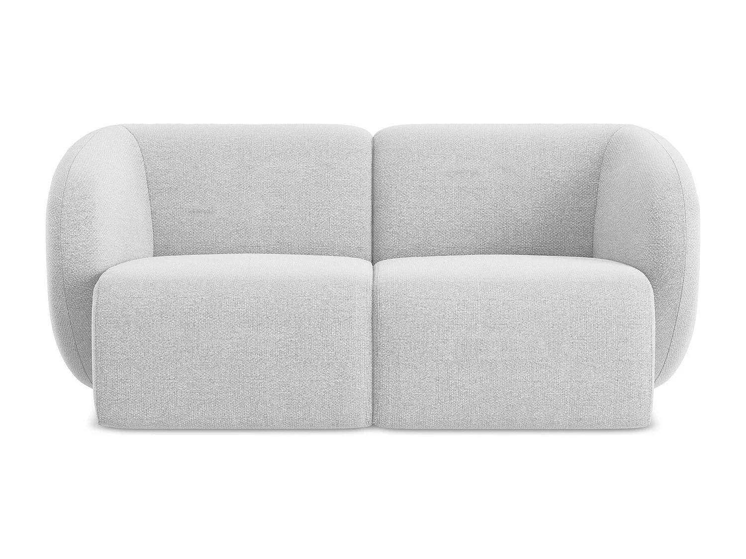 2-Sitzer Sofa - - Bouclé - Silber - LANI