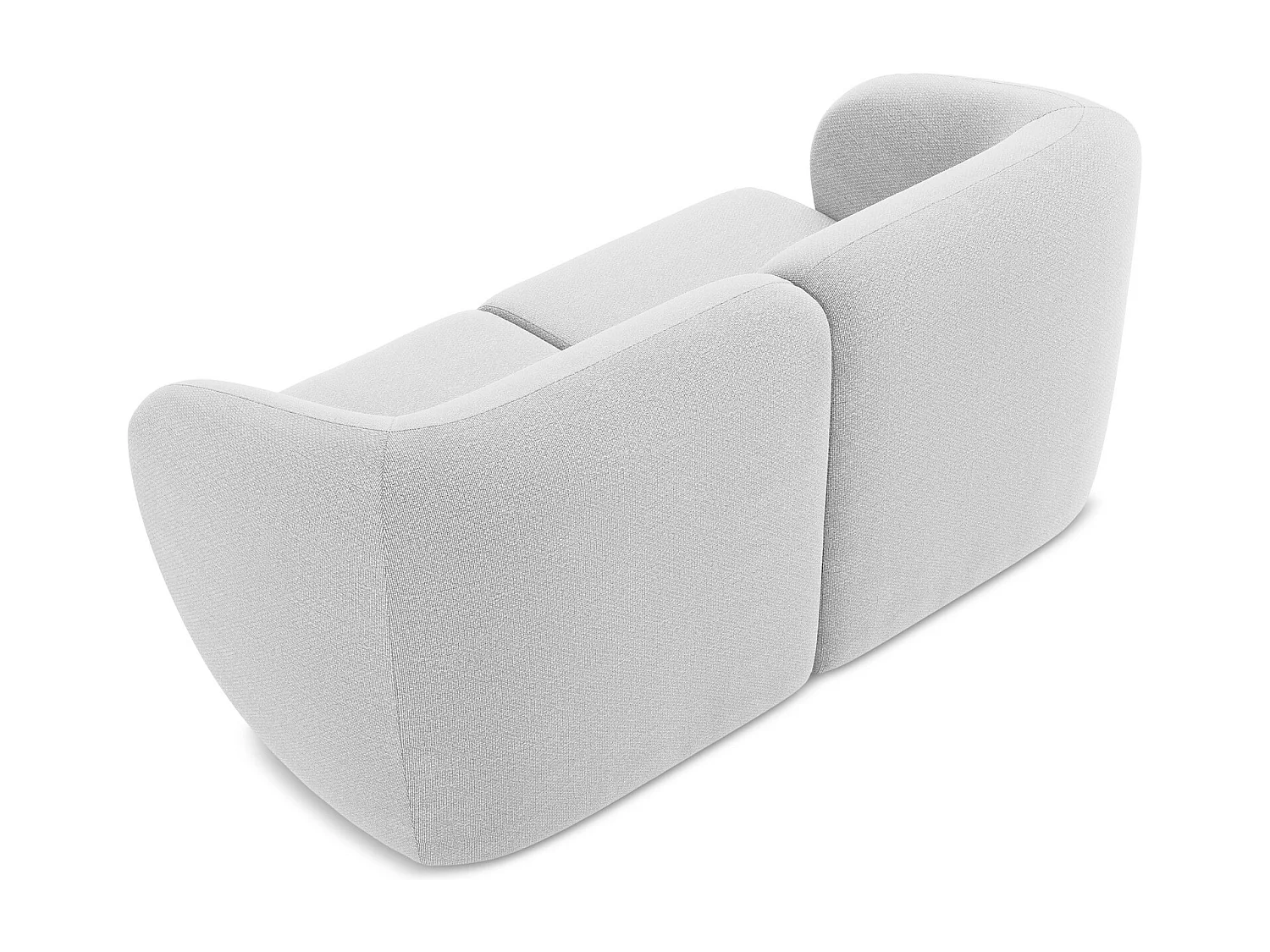 2-Sitzer Sofa - - Bouclé - Silber - LANI