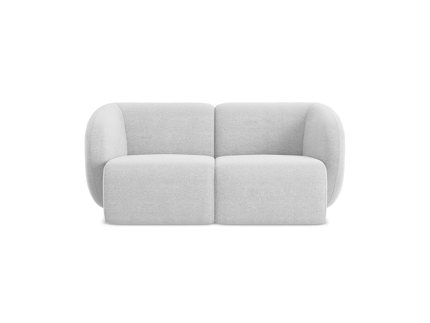 Tweezits modulaire bank van zilver bouclé - CERVO