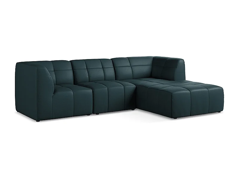 3-Sitzer Modulares Ecksofa - Ecke Rechts - Kunstleder - Marine - ALOHA