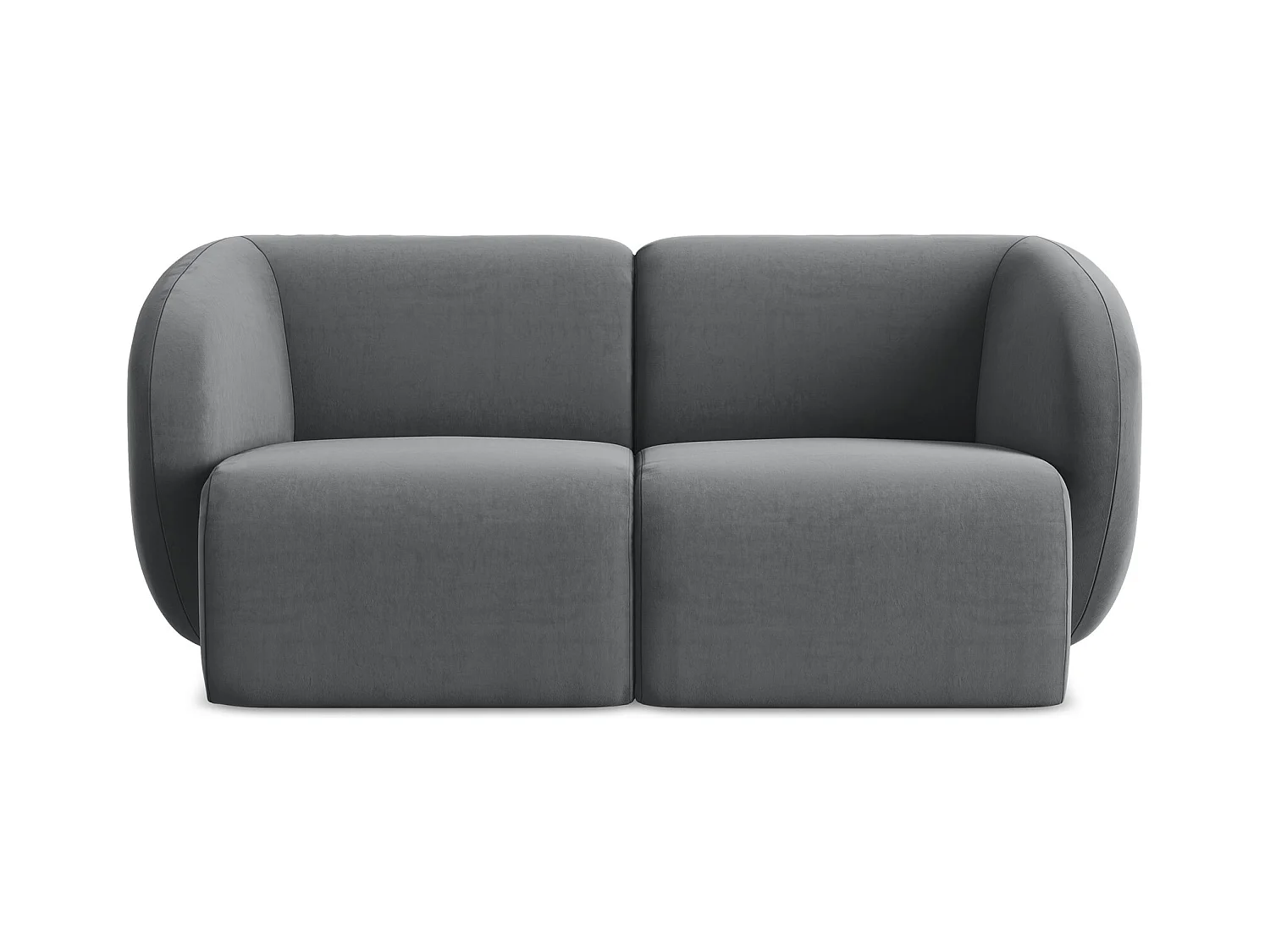 2-Sitzer Sofa - - Samt - Stahl - LANI