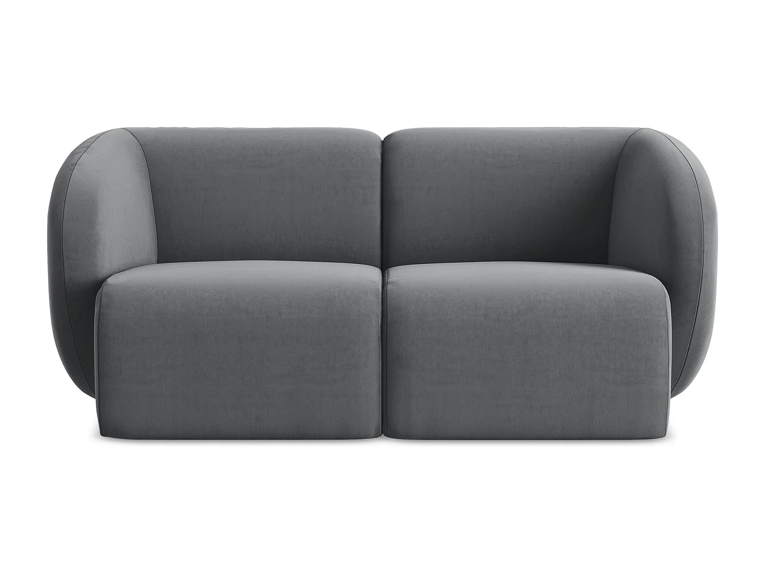 2-Sitzer Sofa - - Samt - Stahl - LANI
