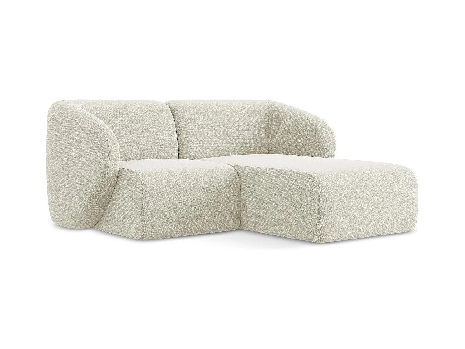 2,5-Sitzer Modulares Ecksofa - Ecke Rechts - Bouclé - Sand - LANI