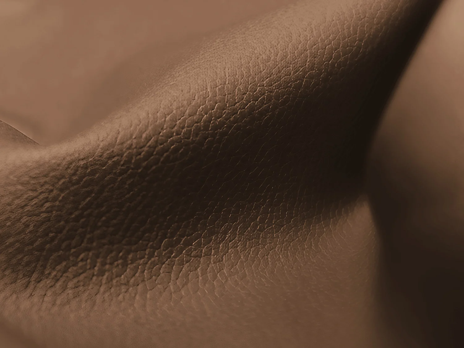 Sofá de canto panorâmico 5 lugares em couro sintético chocolate - ALOHA