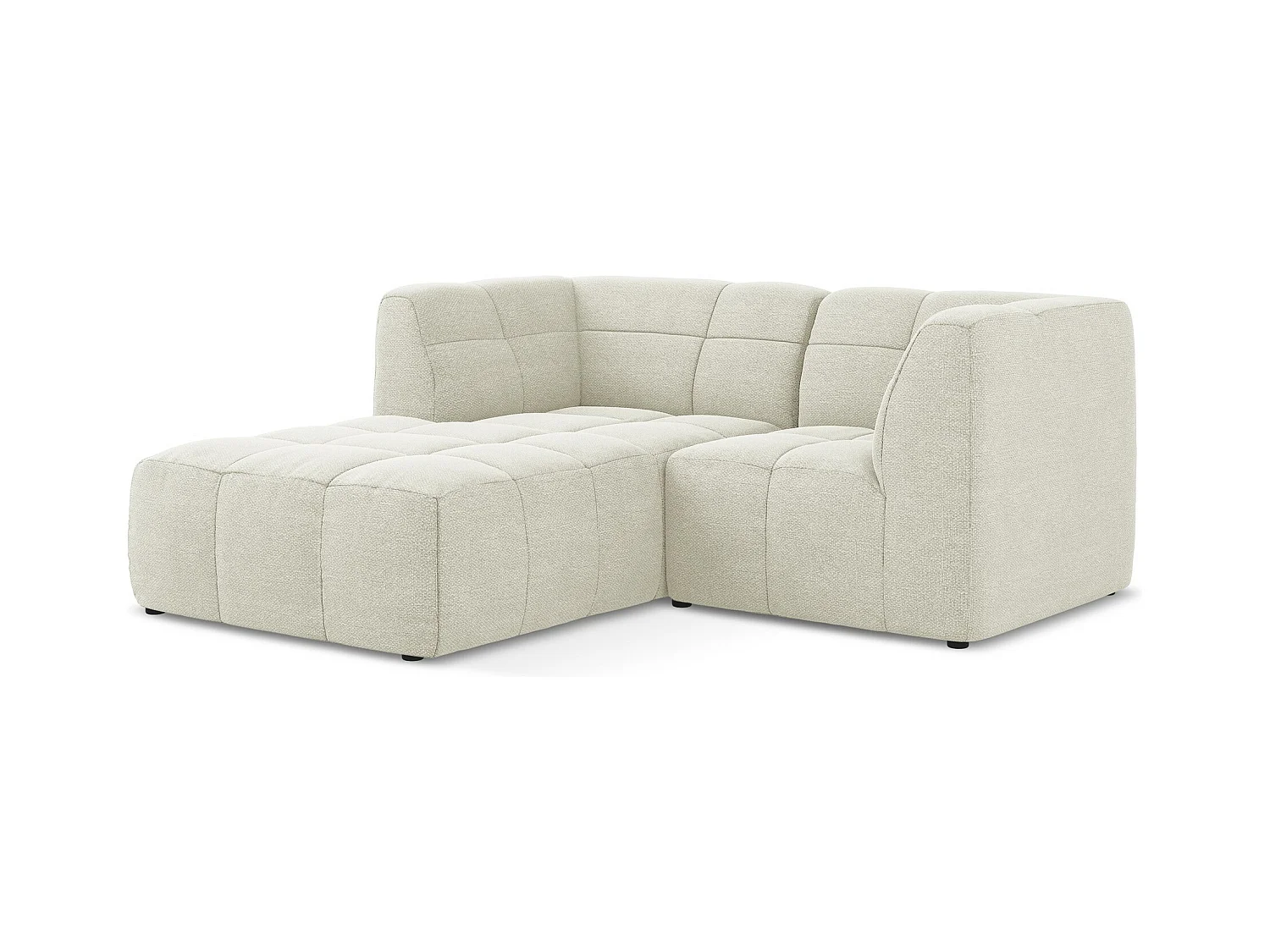 2,5-Sitzer Modulares Ecksofa - Ecke Links - Bouclé - Sand - ALOHA