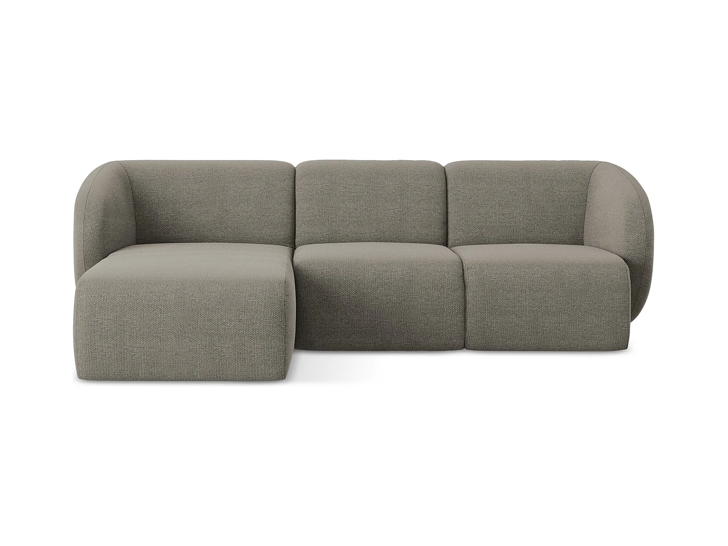 Modulaire hoekbank links van grijs bouclé - LANI