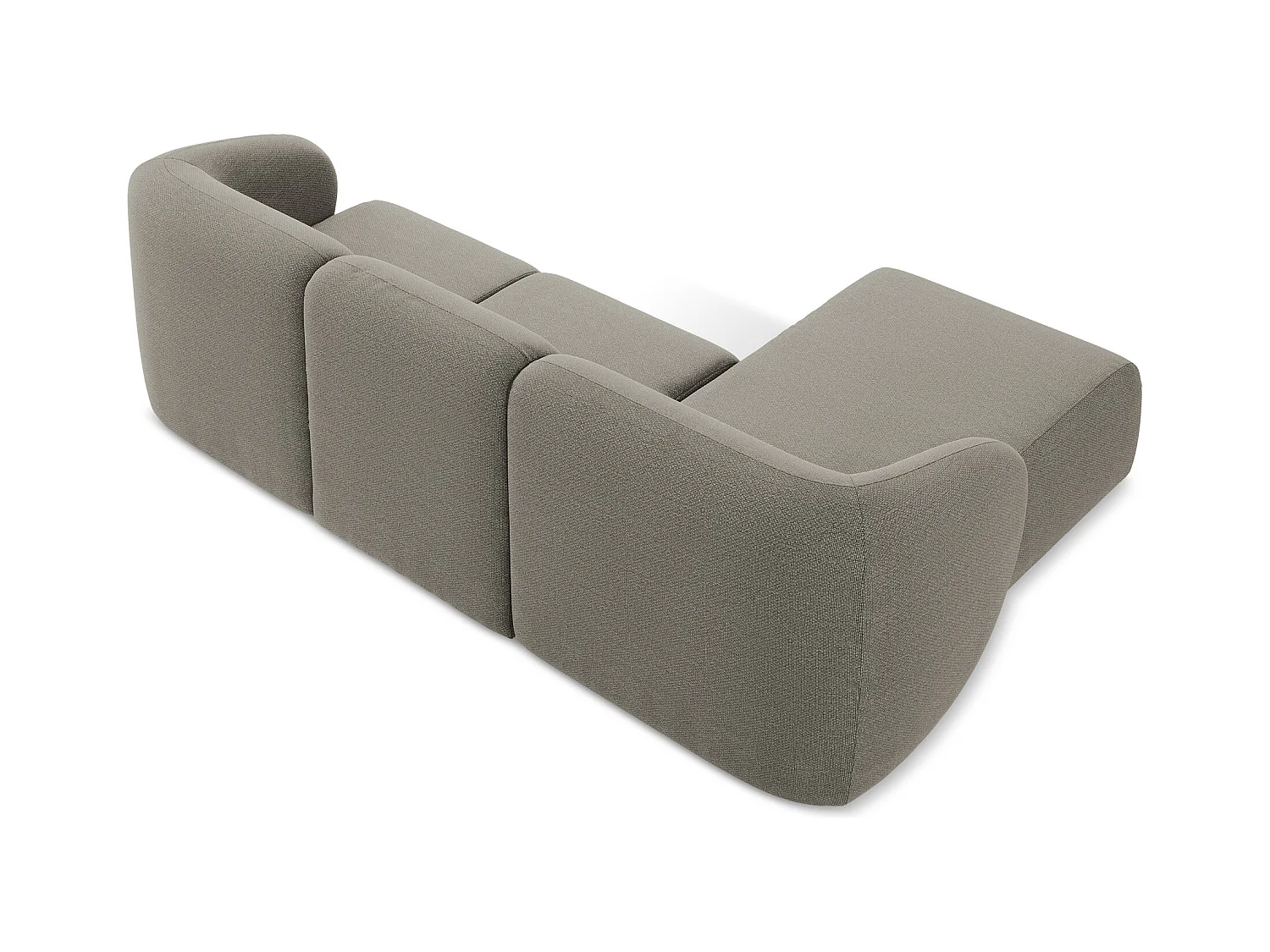 Modulaire hoekbank links van grijs bouclé - LANI