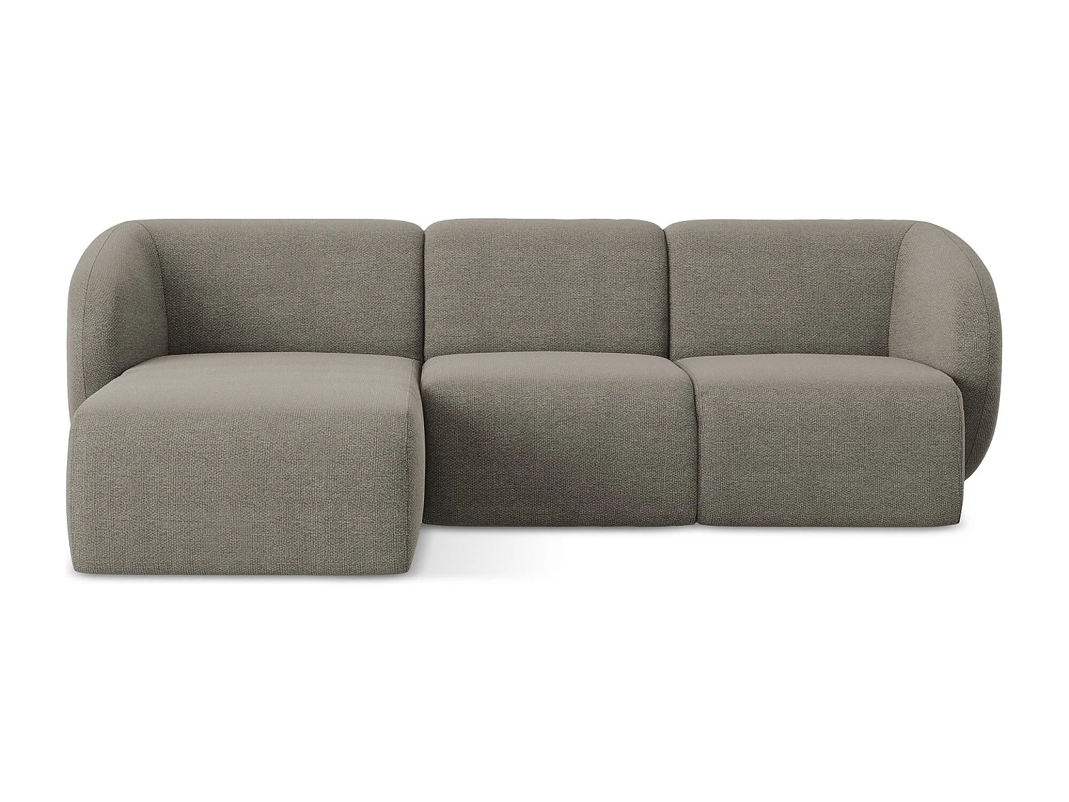 Modulaire hoekbank links van grijs bouclé - LANI