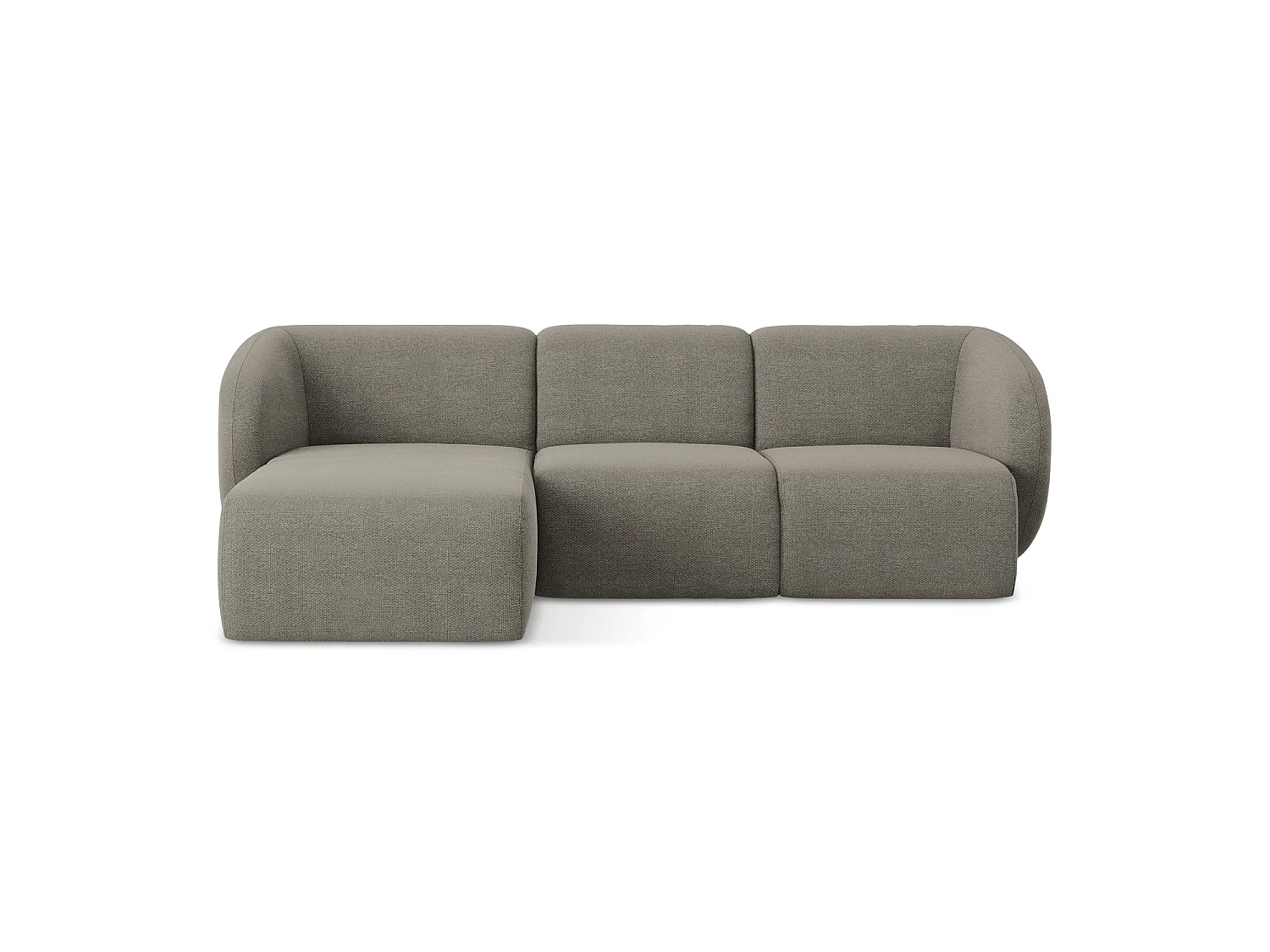 3-Sitzer Modulares Ecksofa - Ecke Links - Bouclé - Grau - CERVO