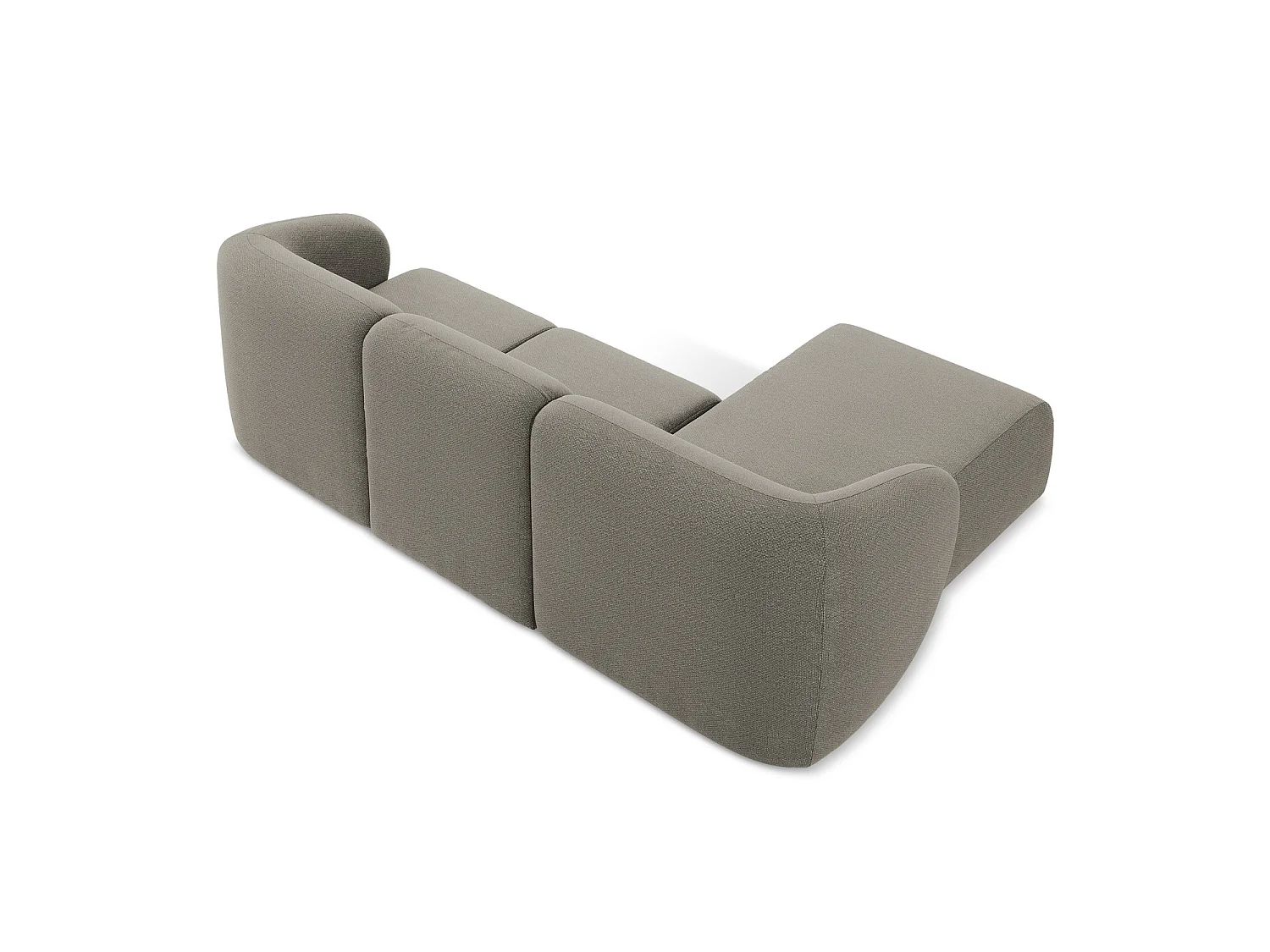 3-Sitzer Modulares Ecksofa - Ecke Links - Bouclé - Grau - CERVO