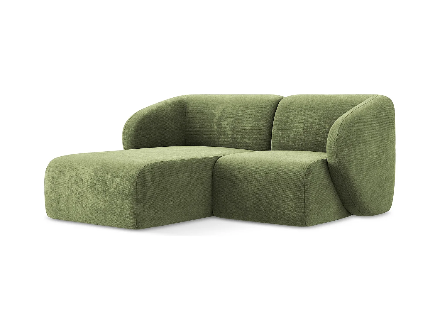 2,5-Sitzer Modulares Ecksofa - Ecke Links - Chenille - Grün - LANI
