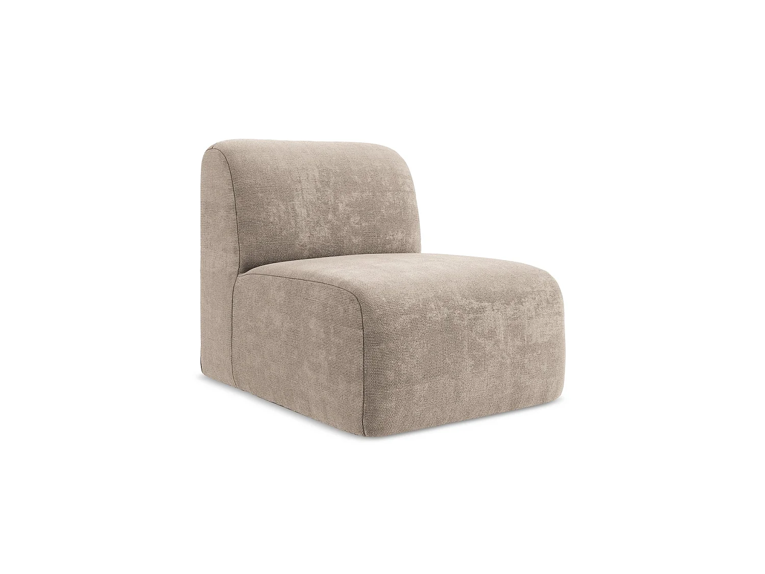 Bankmodule midden van donkerbeige chenille stof - CERVO