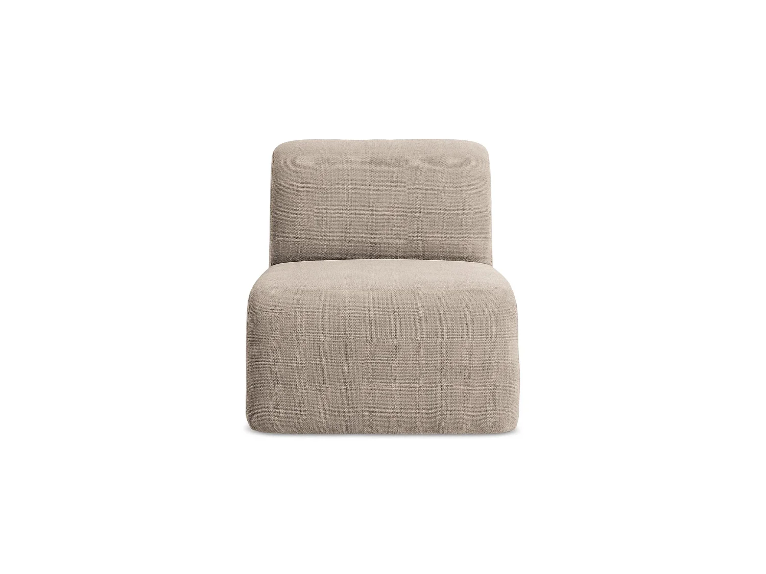 Bankmodule midden van donkerbeige chenille stof - CERVO