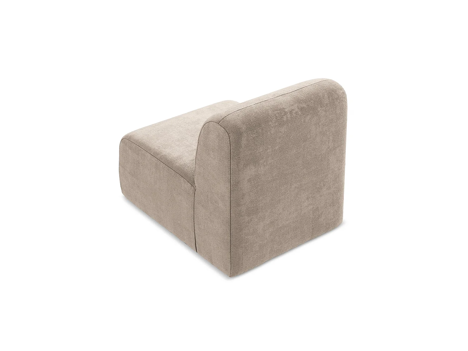 Bankmodule midden van donkerbeige chenille stof - CERVO