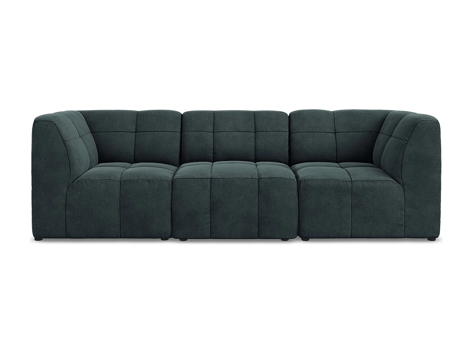 Canapé modulable 3 places en velours - marin - ALOHA