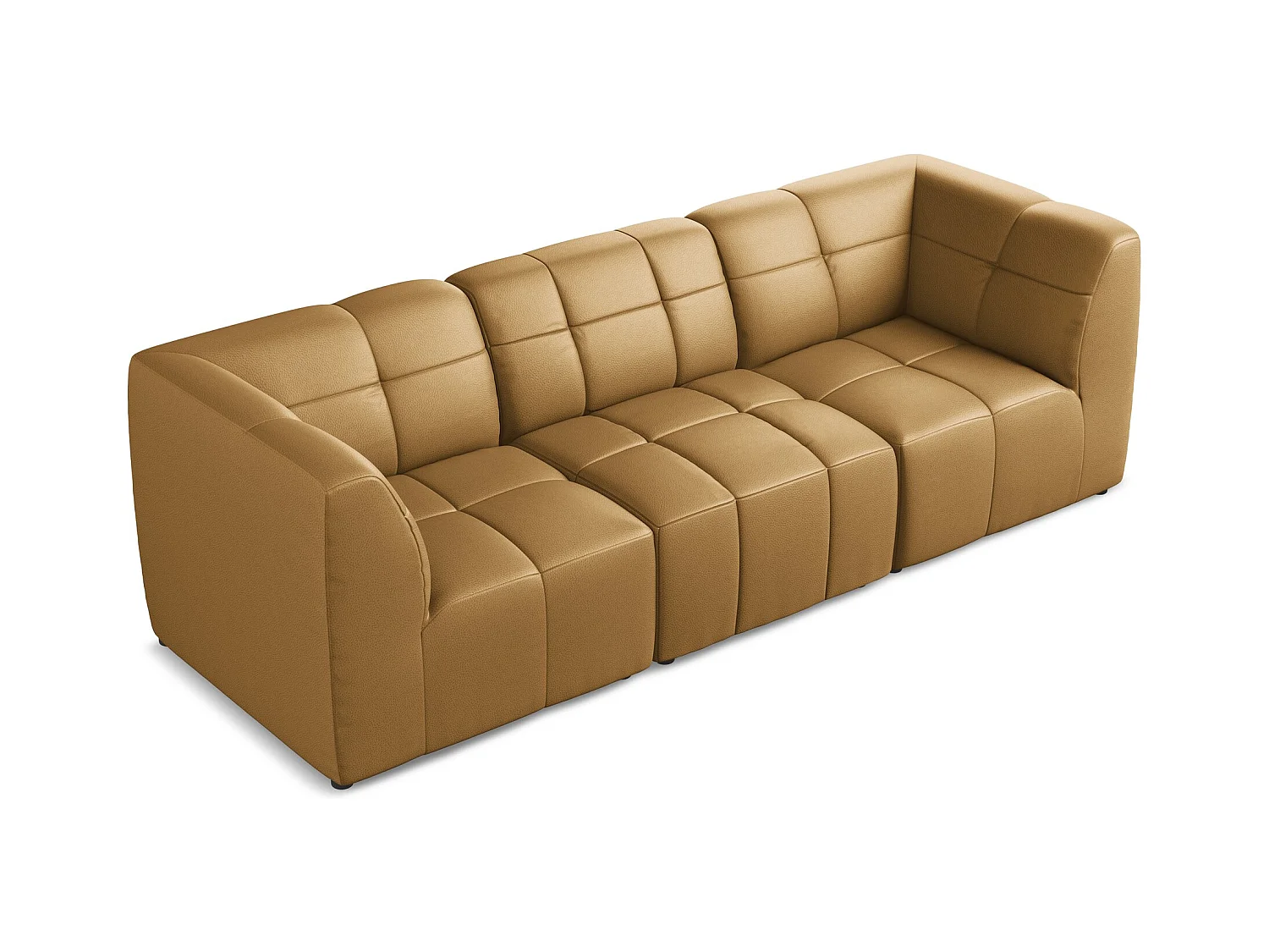 Canapé modulable 3 places en similicuir - carmel - ALOHA