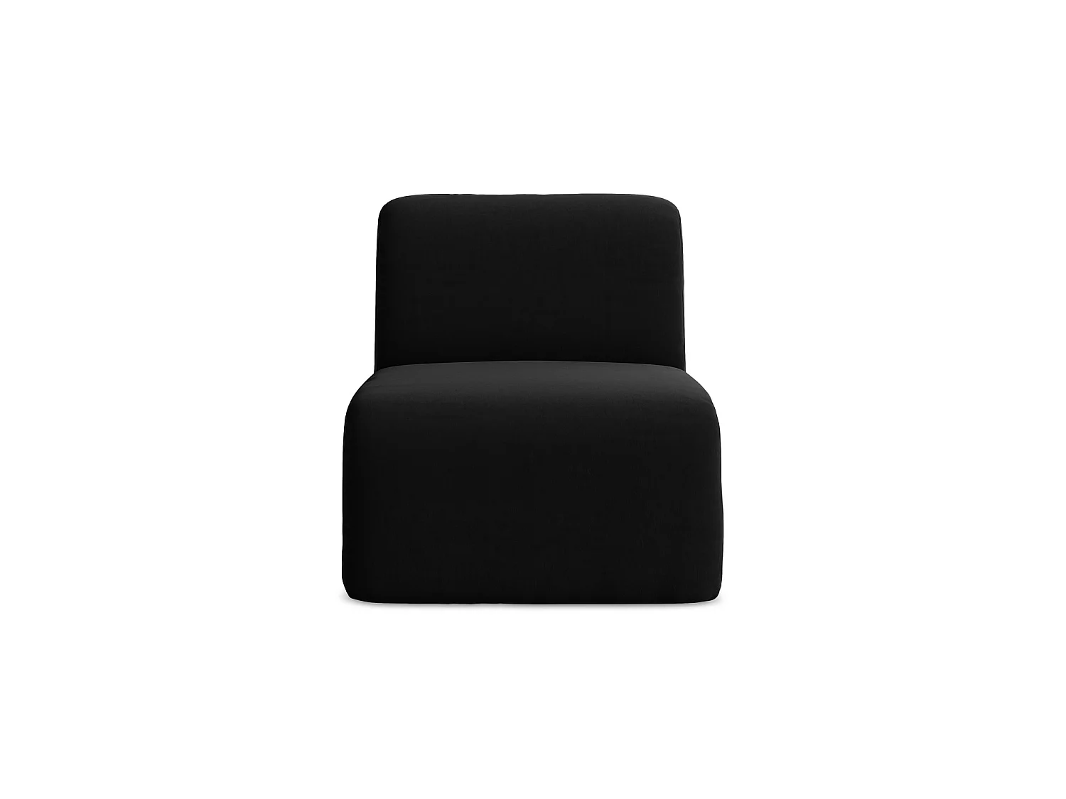 Fauteuil pour canapé modulable en velours - noir - CERVO