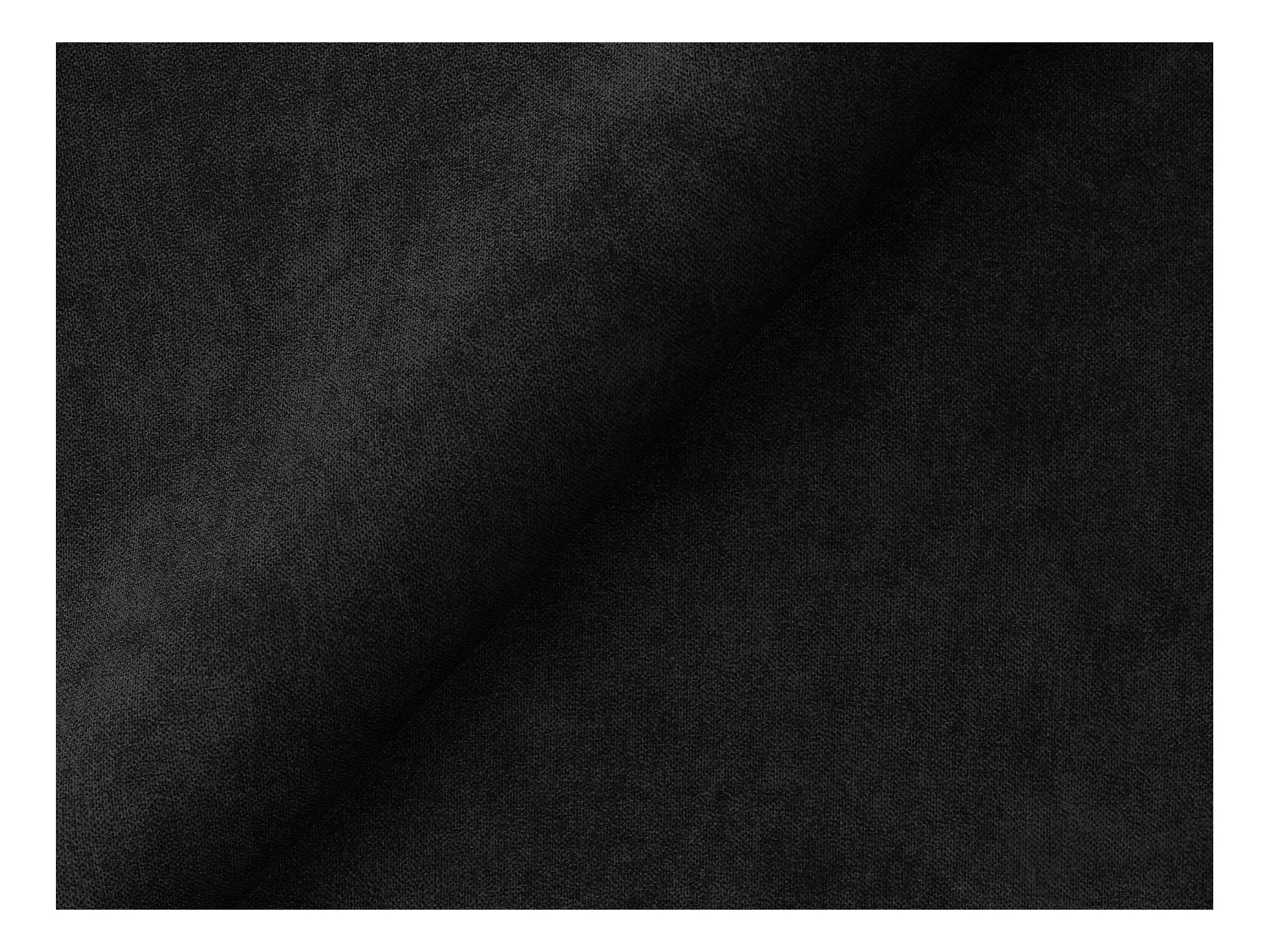 Canapé d'angle 3 places modulaire droit en velours - noir - ALOHA