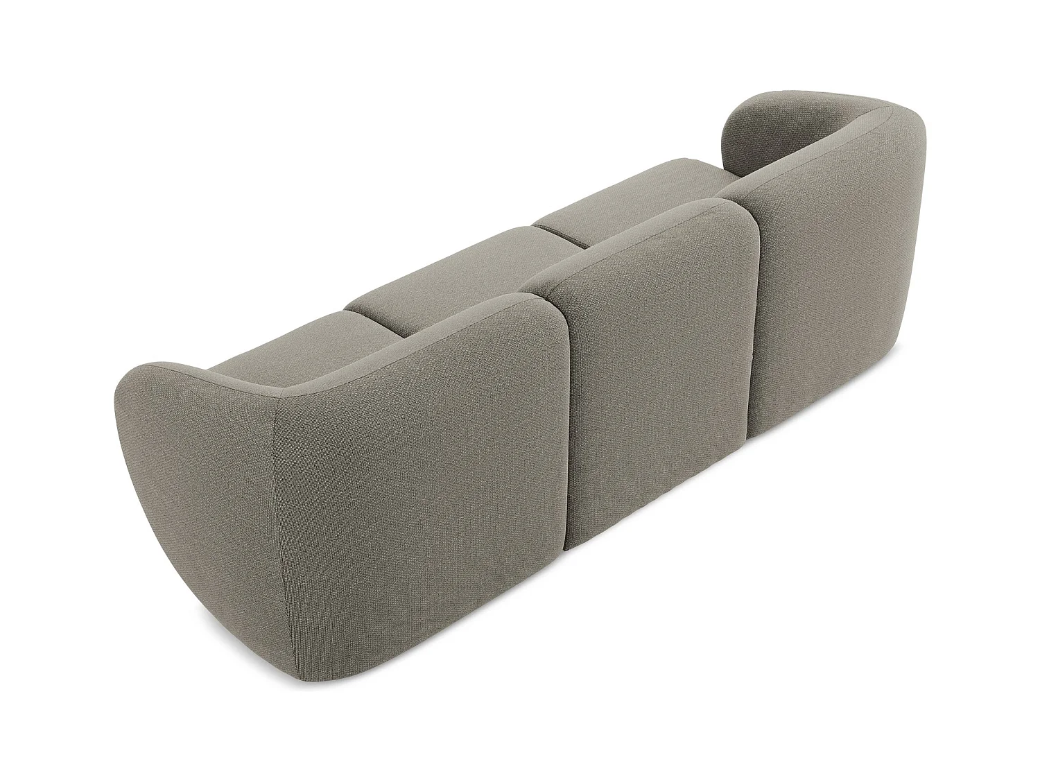 Modulares 3-Sitzer Sofa - - Bouclé - Grau - LANI