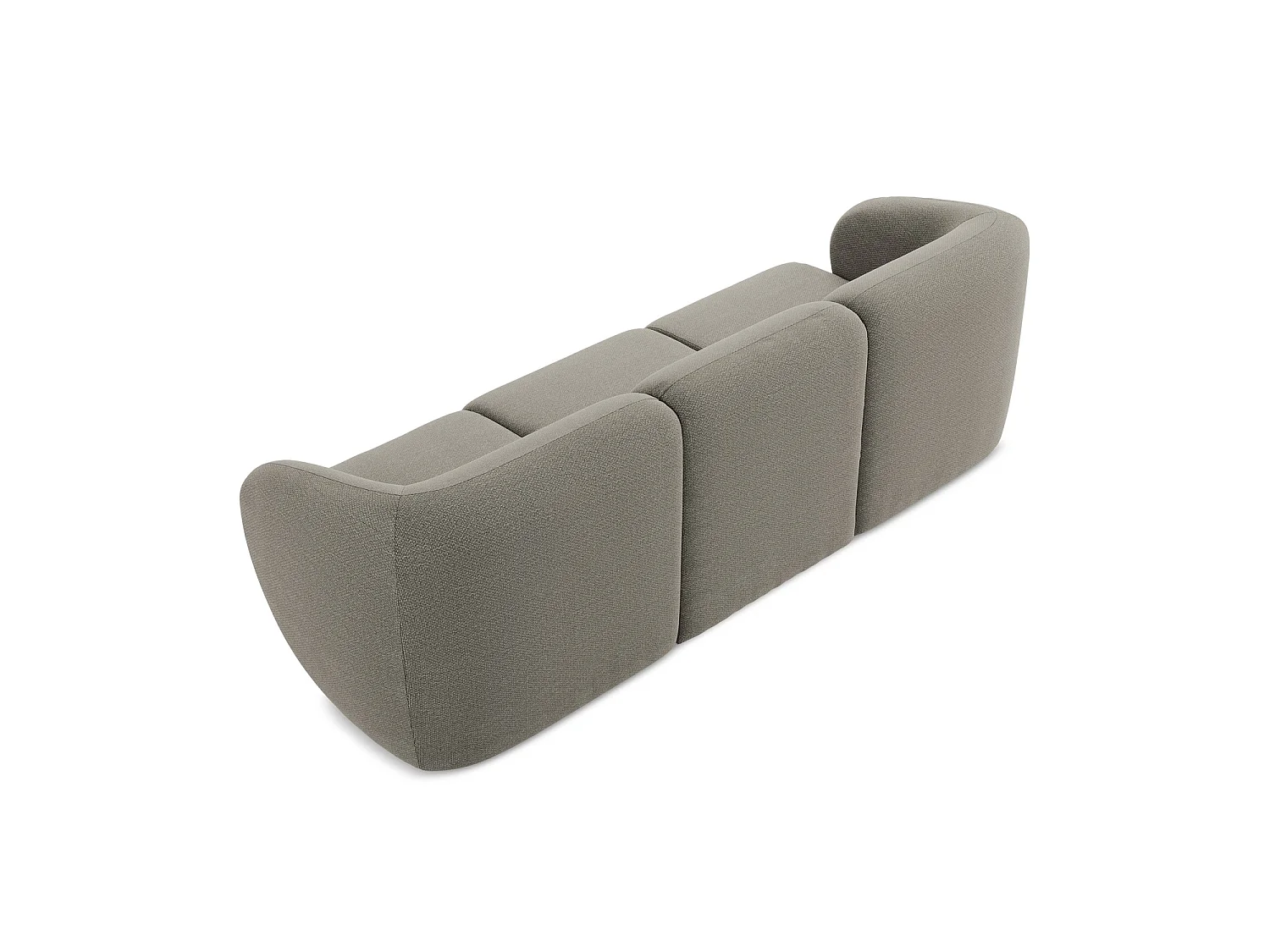 Modulares 3-Sitzer Sofa - - Bouclé - Grau - CERVO