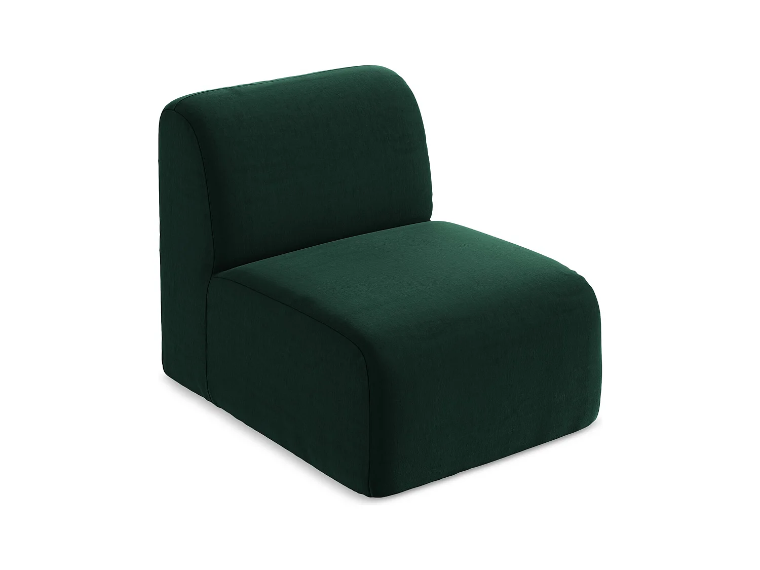 Fauteuil pour canapé modulable en velours - bouteille verte - LANI