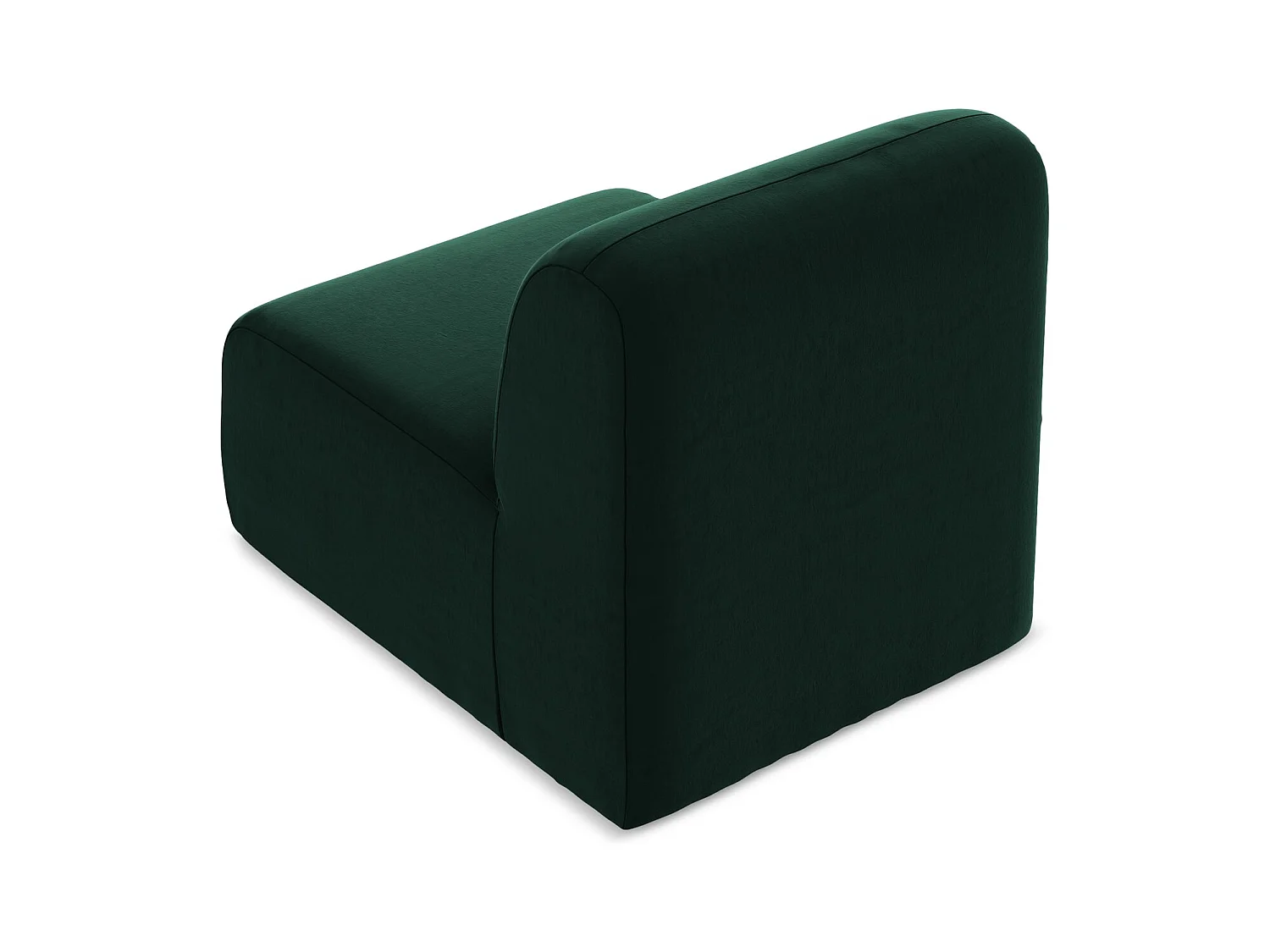 Fauteuil pour canapé modulable en velours - bouteille verte - LANI