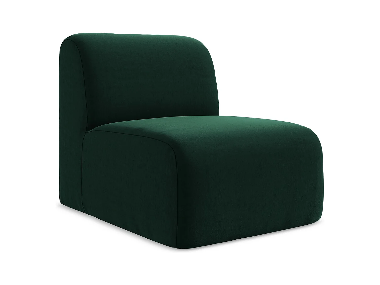Fauteuil pour canapé modulable en velours - bouteille verte - LANI